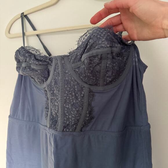 NWT Urban Outfitters Modern Love Blue Corset Dress - Picture 4 of 10